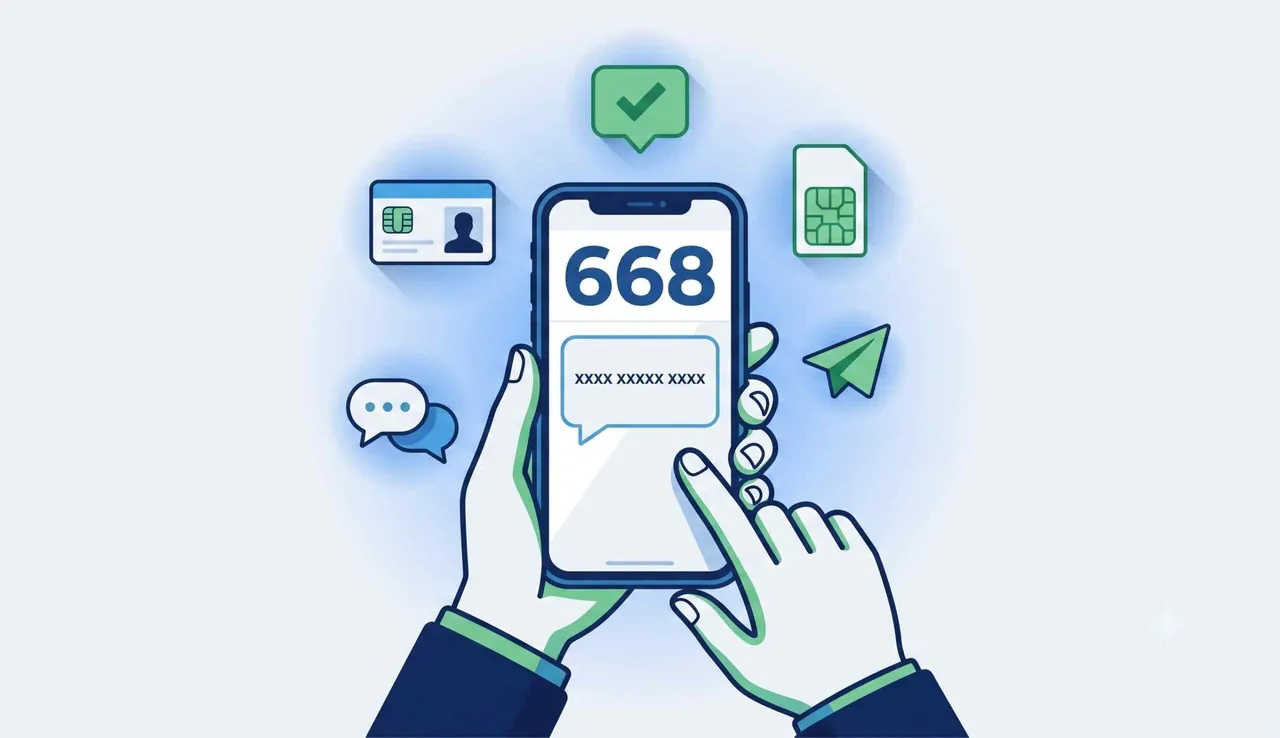 Check SIMs on CNIC by sending your CNIC number to 668 via SMS