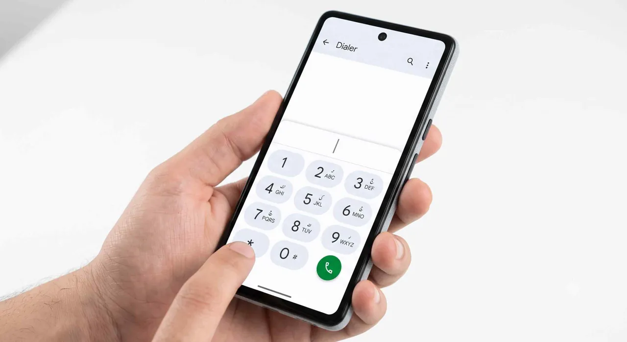 Open the phone dialer app on your Android or iPhone